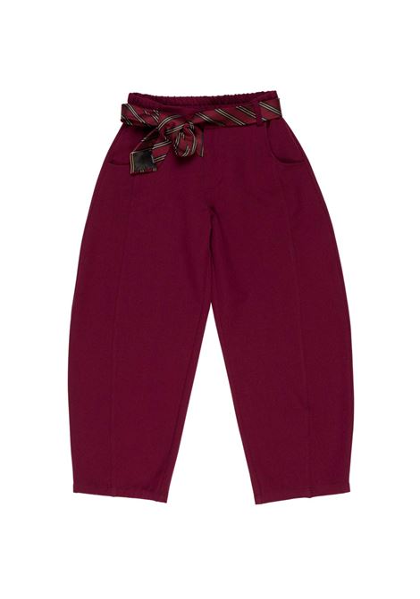 Pantaloni con cintura Lù-Lù BY MISS GRANT | LL4725BORDEAUX